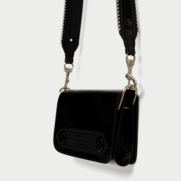 ZARA STUDIO 2017 BLACK-GENUINE LEATHER CROSS BODY - Picture 2 of 8
